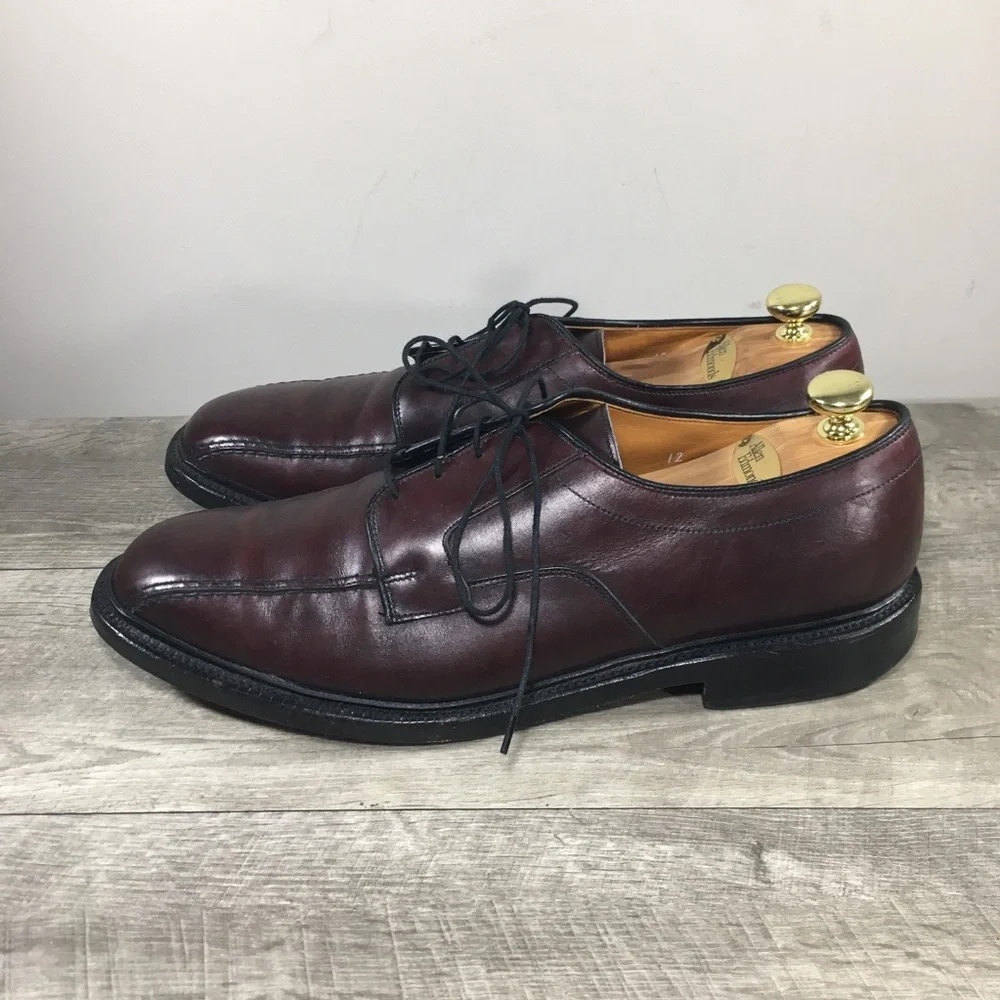 Allen Edmonds Hillcrest Men’s Leather Blucher Bicycle Toe Oxfords Derby Shoes 12